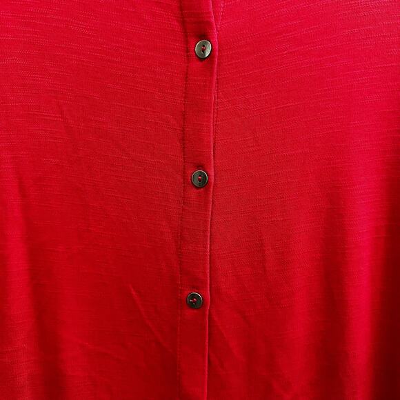 J Jill Sangria Red Knit Layered Button Down Back Dress Size M Flowy NEW - Picture 7 of 11